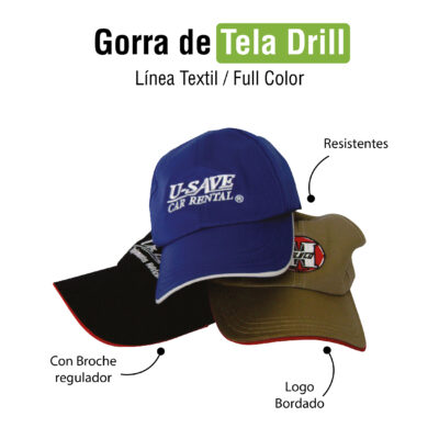 GORRA DRILL PUBLICITARIA