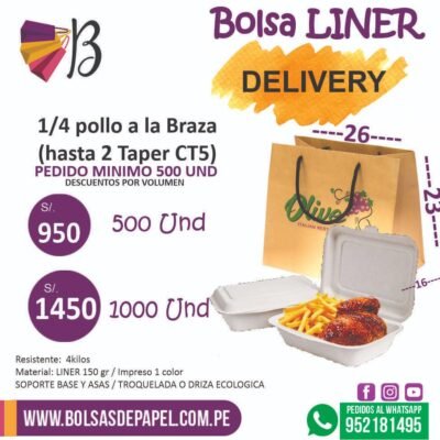 Bolsa Liner para Pollo a la Brasa