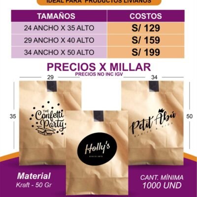 Bolsas Ecológicas Productos Livianos