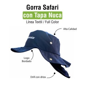Gorra Safari Con Tapanuca